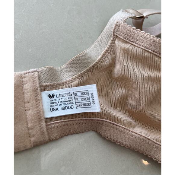 Wacoal Lace Full Figure Bra Style #855186, Size 38DDD, Toast Color - Picture 9 of 10